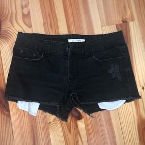 Black Denim Shorts